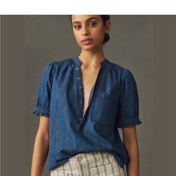 Pilcro Anthropologie denim blouse - Picture 5 of 6